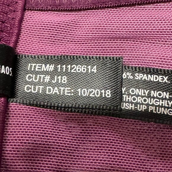 Torrid Curve Pushup Plunge XO Corset Bra 46C Magenta Berry Lace Underwire Padded - Picture 13 of 13